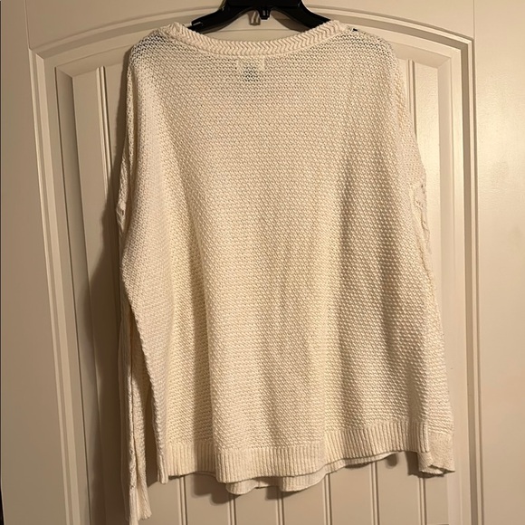 Cozy Cream Cable Knit Sweater Light weight - Picture 3 of 5